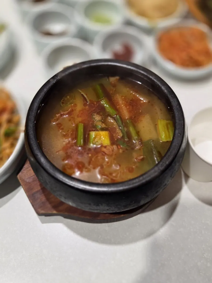 Small dishes of sauces meant for different cuts of meat