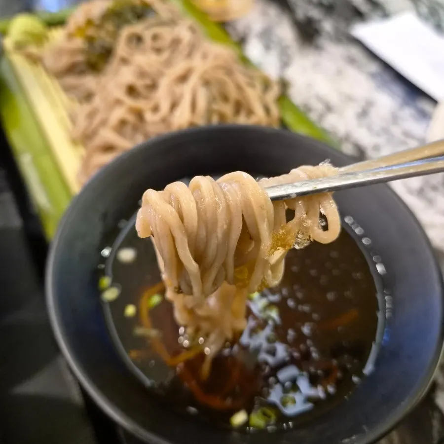Soba noodles for refreshing the palate
