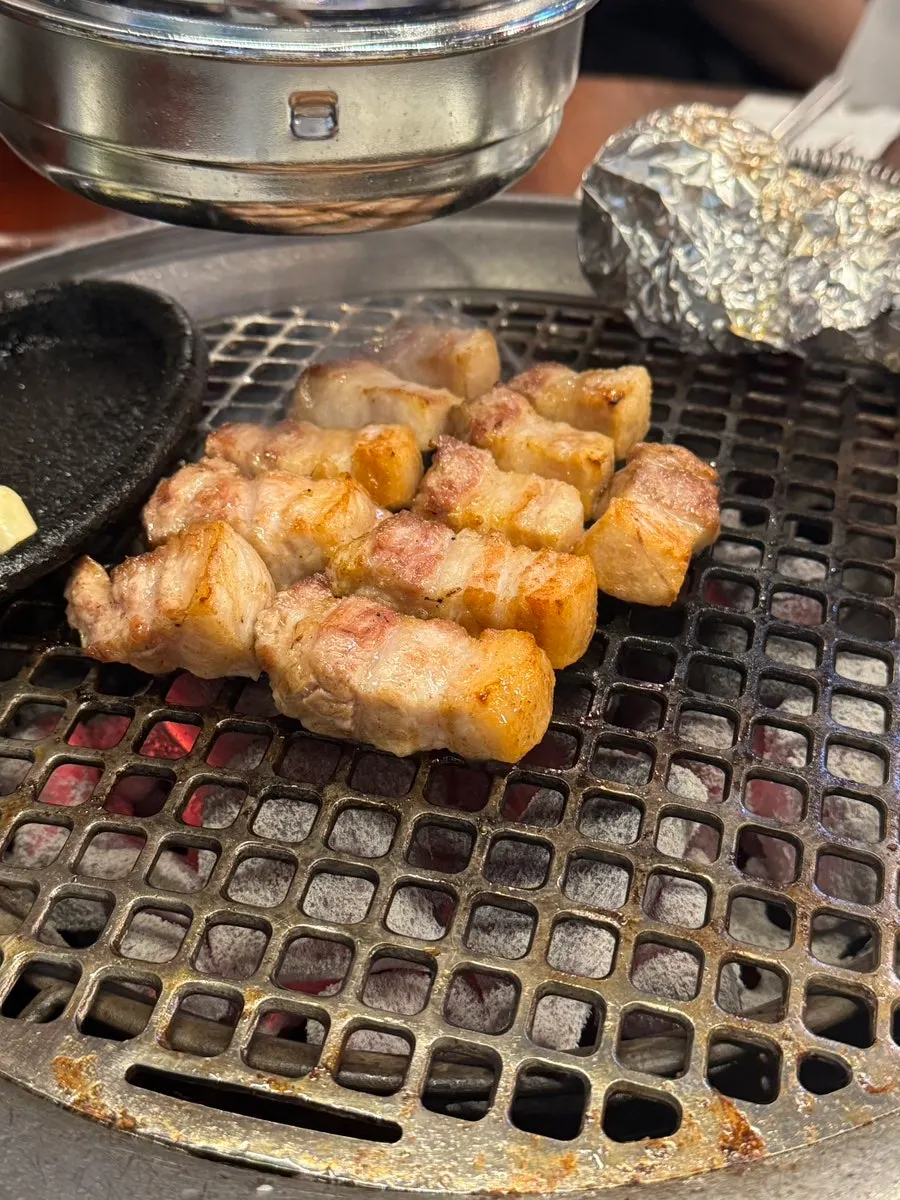 Pork belly sliced into bite-sized pieces