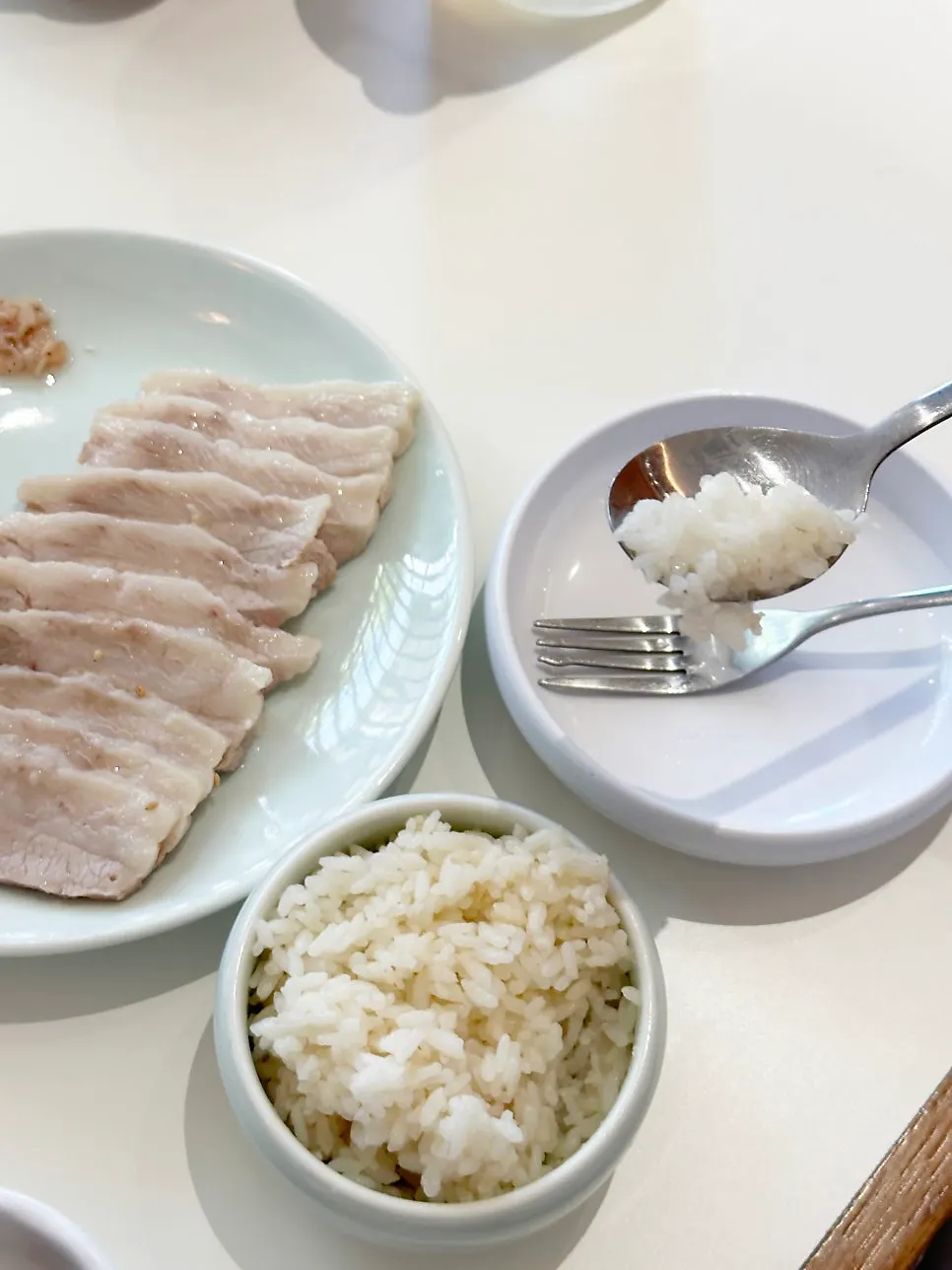 A piece of gabrisal pork suyuk placed on rice