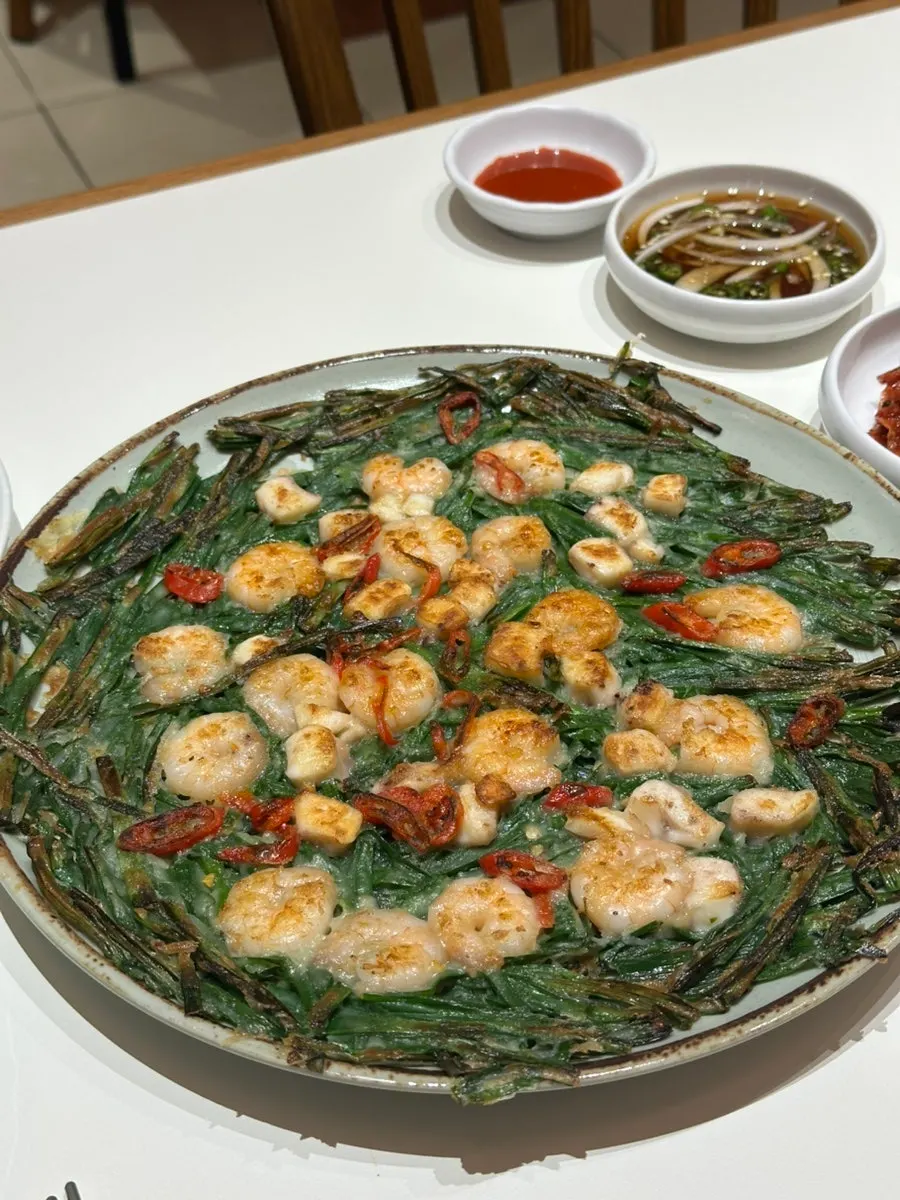 Full seafood chive pancake at Donggok Jemyeon
