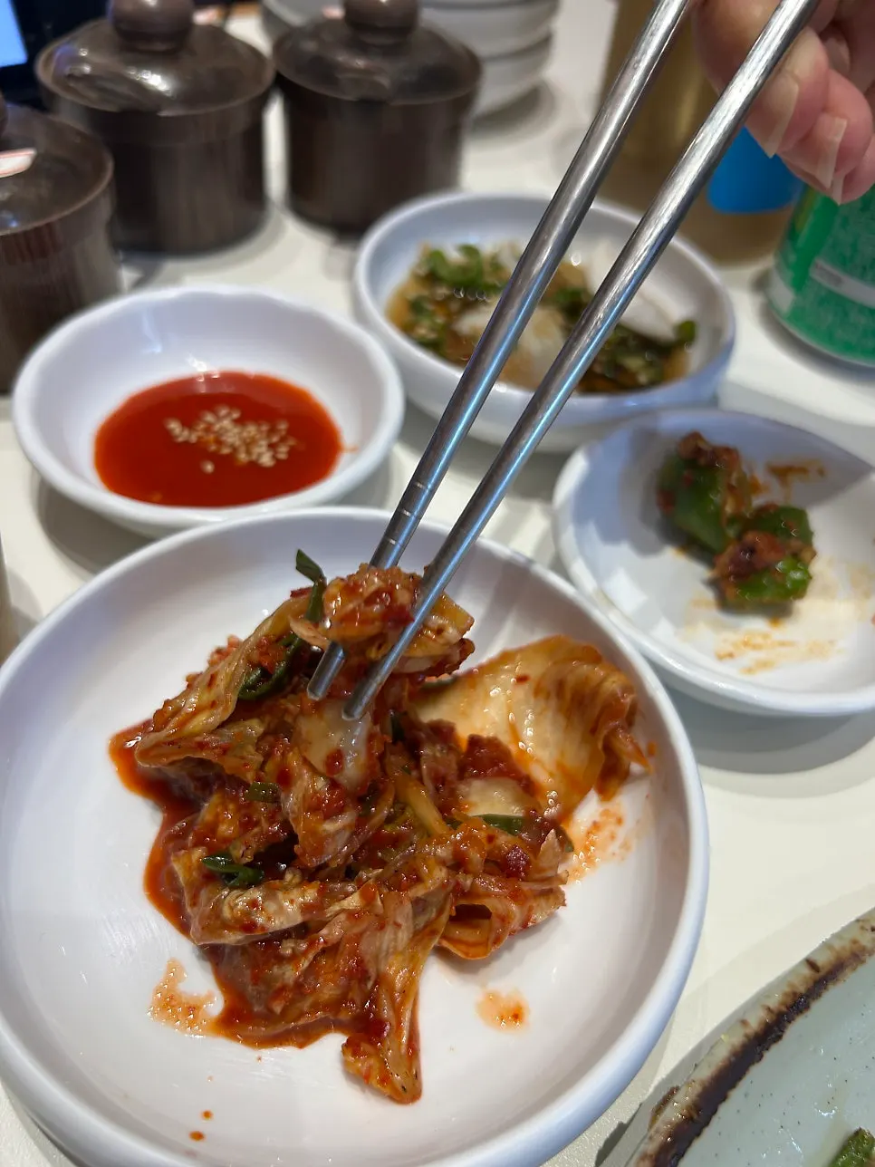 배추김치와 된장고추 기본 찬