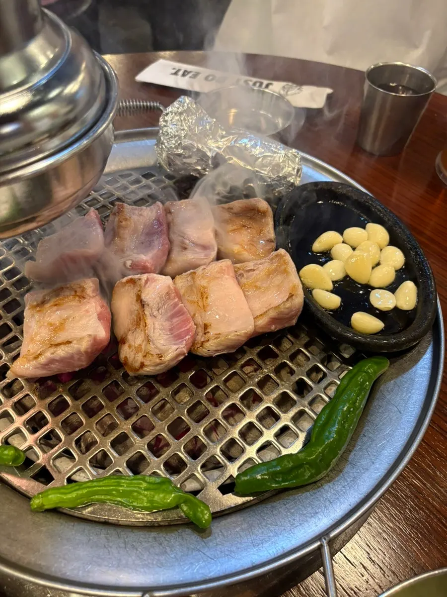 Jeong-gabri on the grill