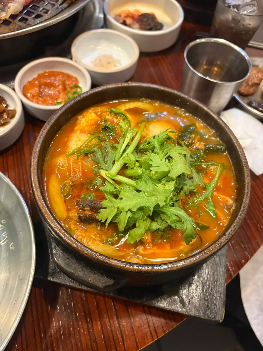 Side dish of brisket doenjang stew