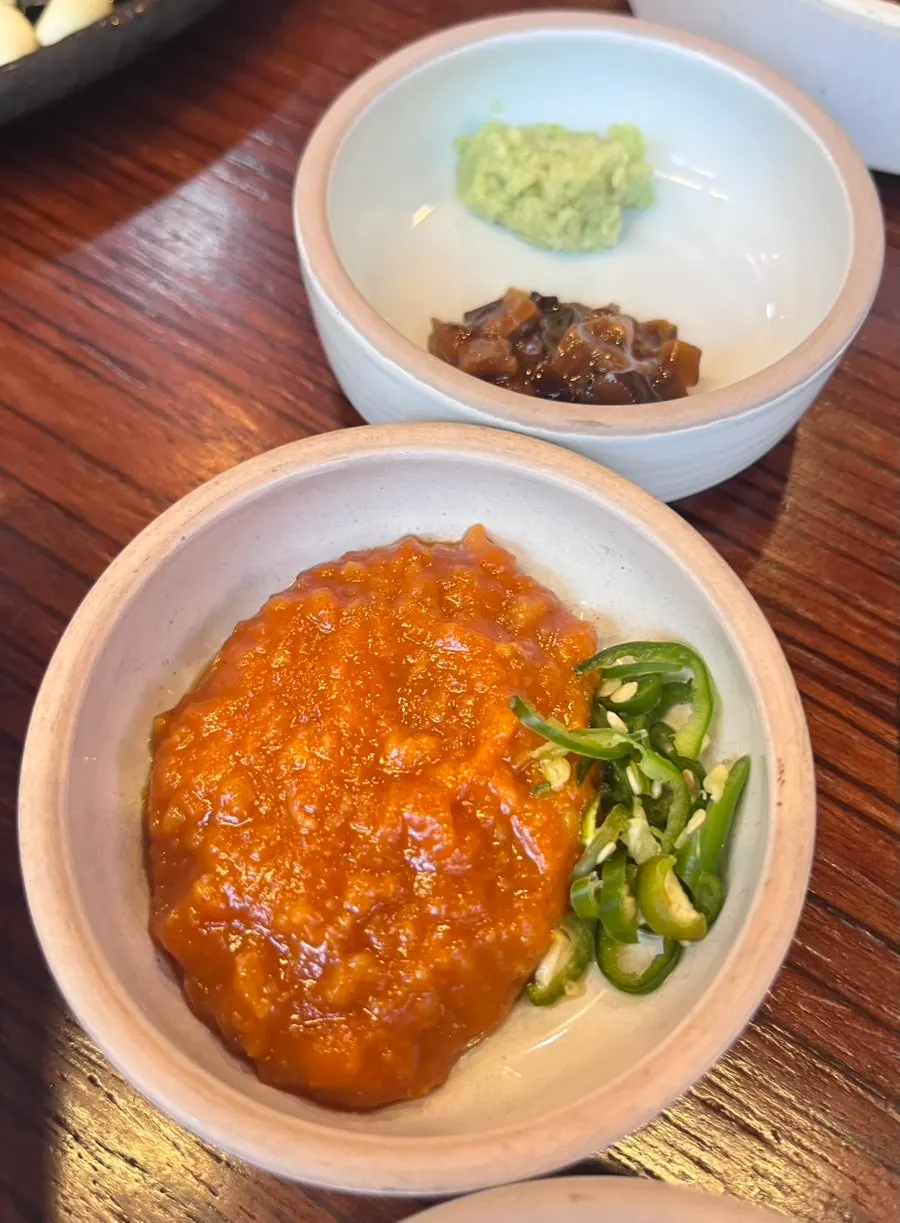Plate of savory pickled side dish