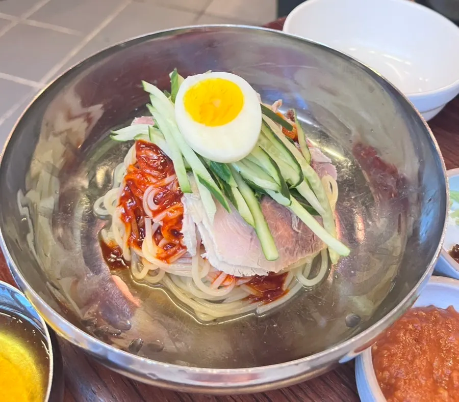 A bowl of Jeju sanbang bibim milmyeon