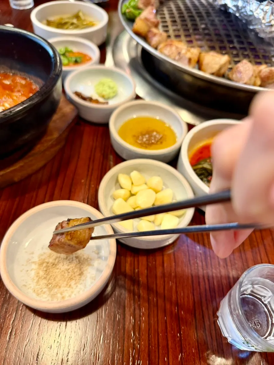 Gabrisal dipped in shiitake salt