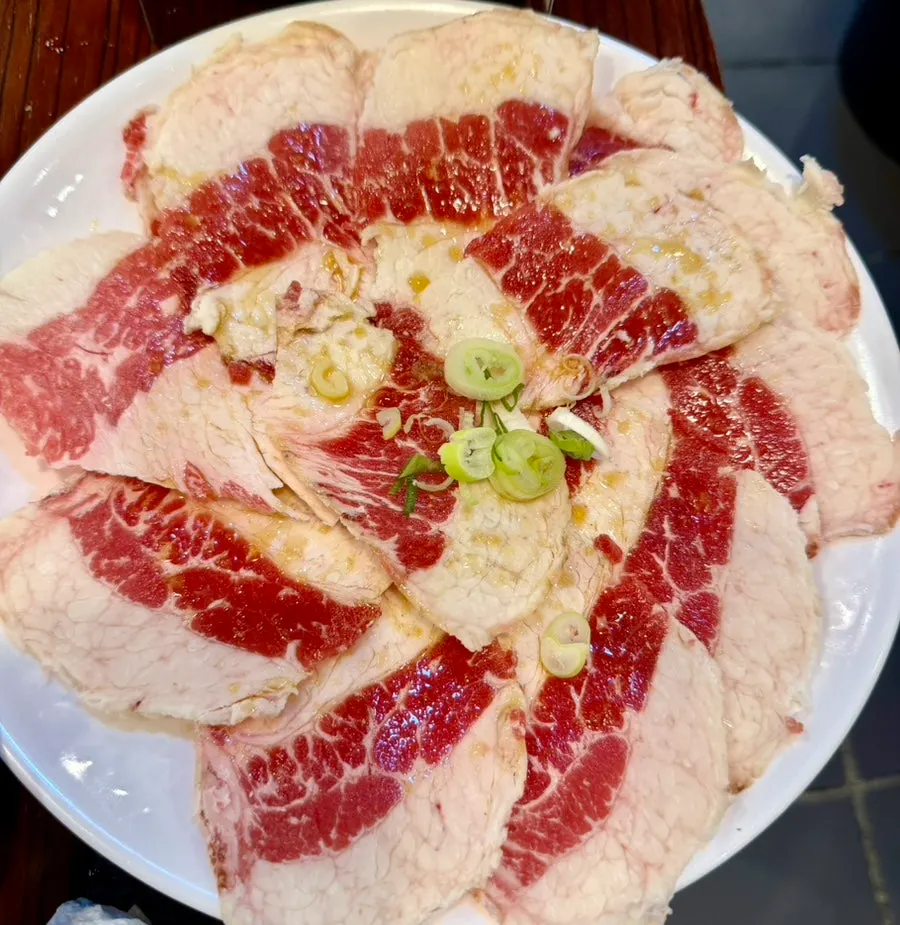 Raw chadolbagi plate at Dongnaejeong
