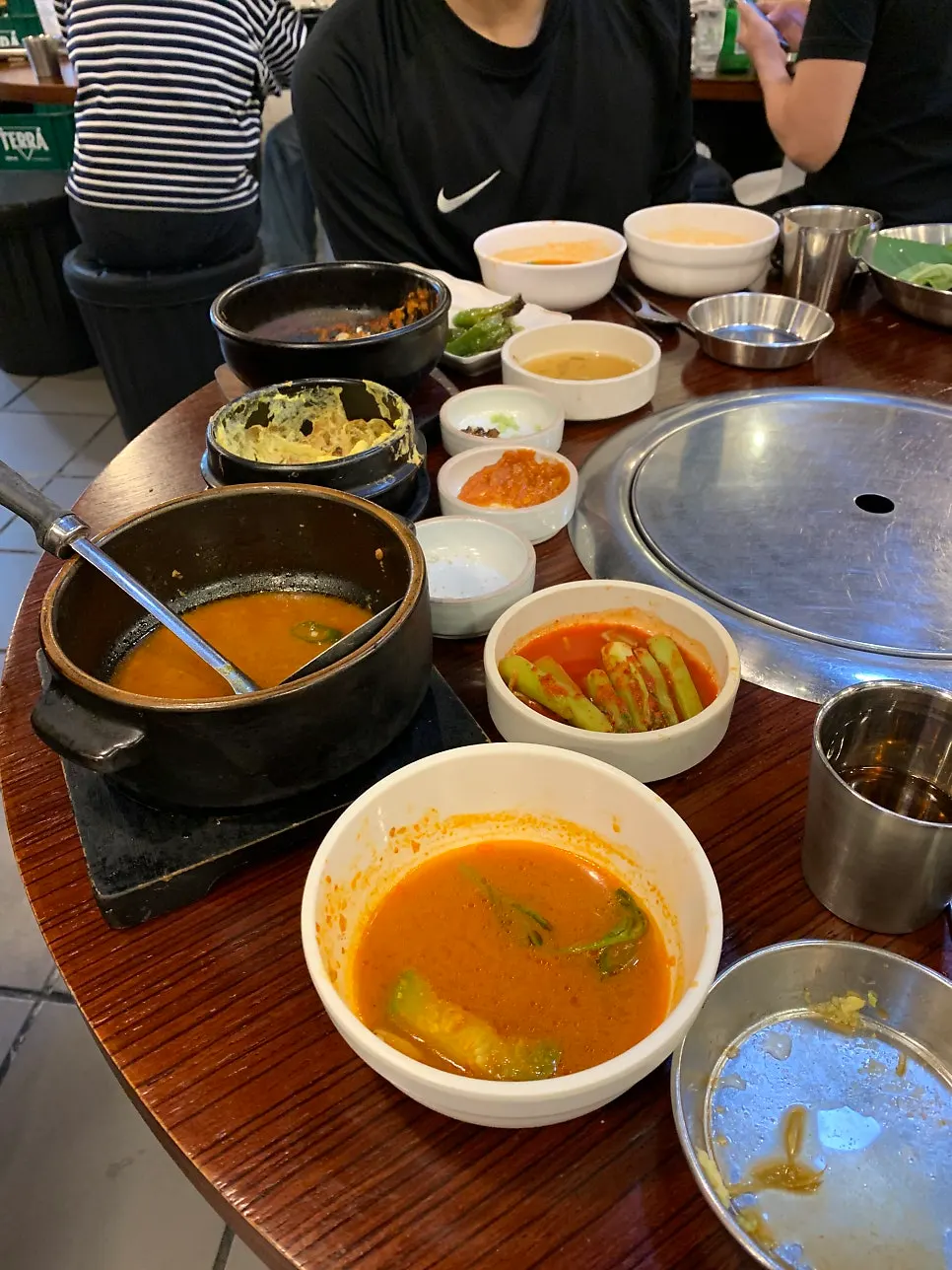 Bowl of milmyeon with broth finished