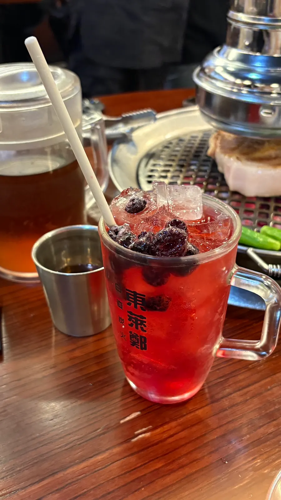 The bokbunja highball we ordered