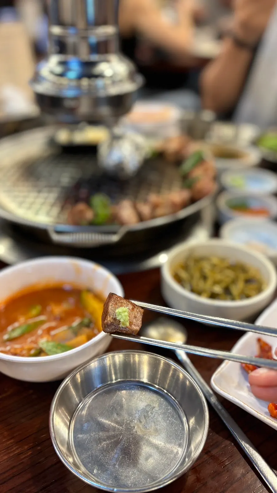 Pork neck sliced into bite-size pieces