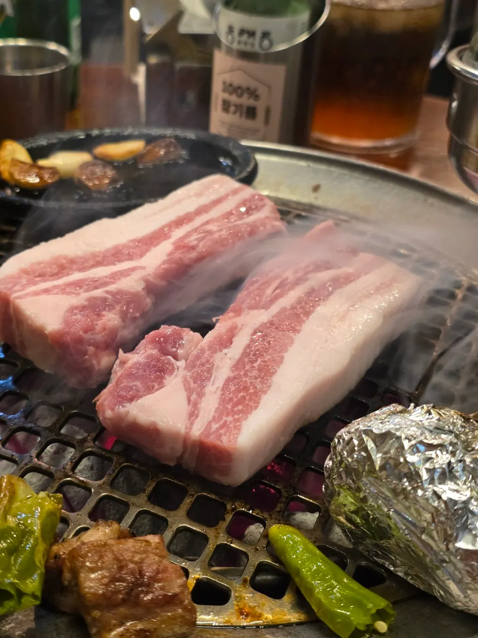 1+ 통삼겹 생고기 접시