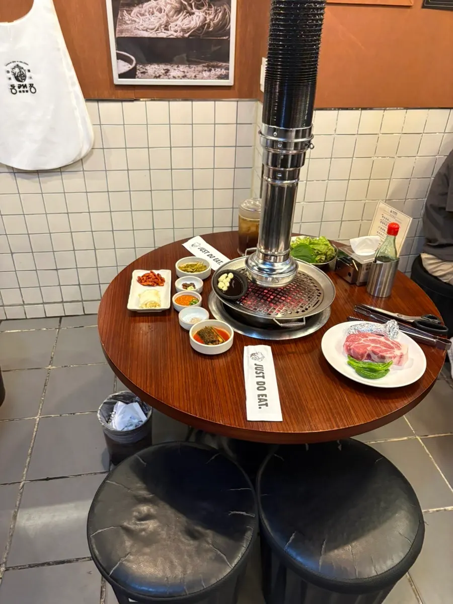 Full spread of Dongnaejeong's basic side dishes