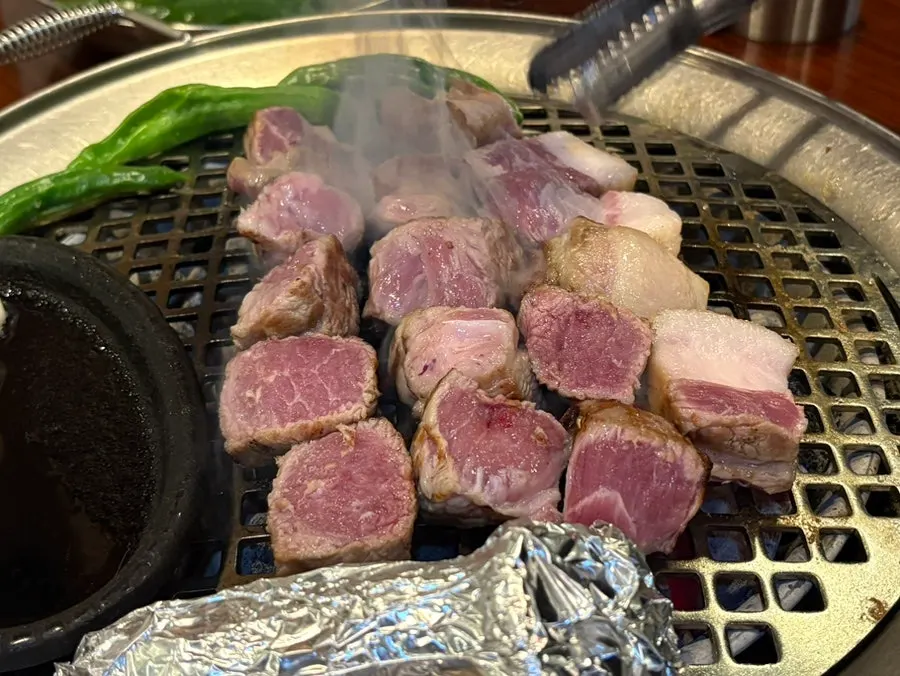 Pork neck grilled to a golden brown