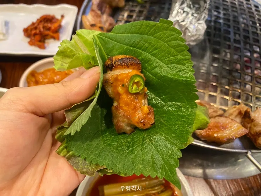 멜조림에 찍은 고기