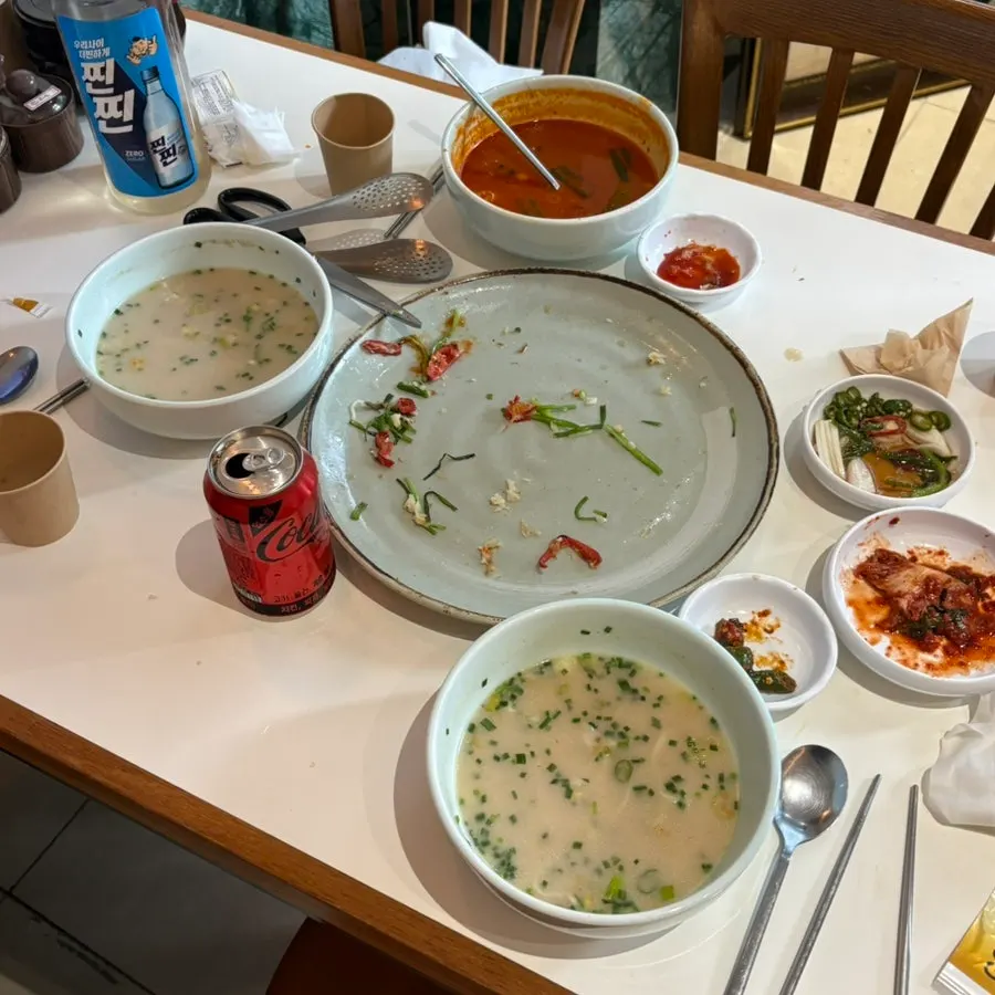 A plate of kimchi taken from the extra portion