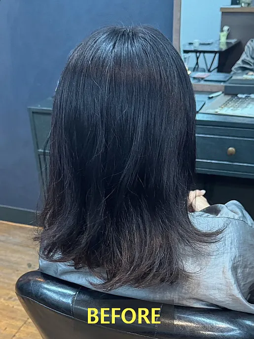 거지존을 정리한 레이어드컷 진행 모습