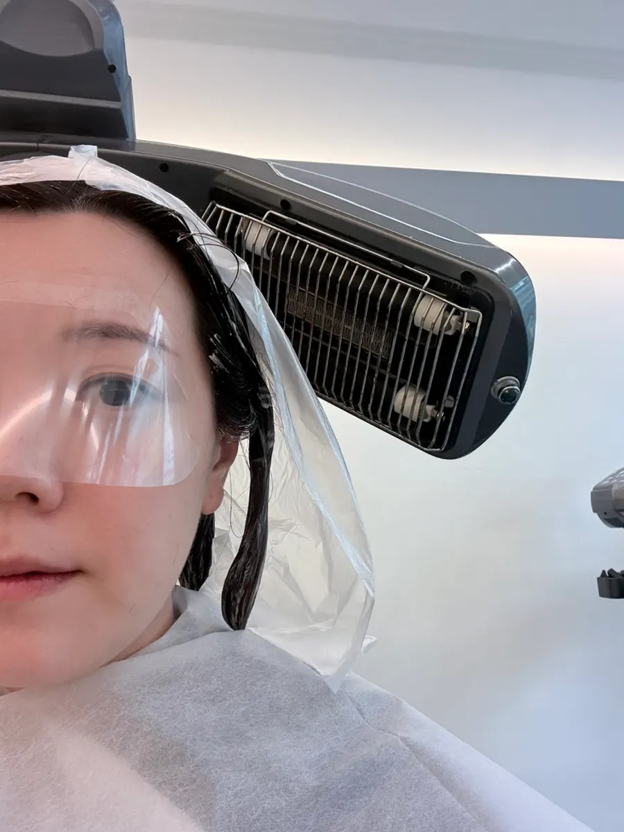 Wind perm treatment in progress