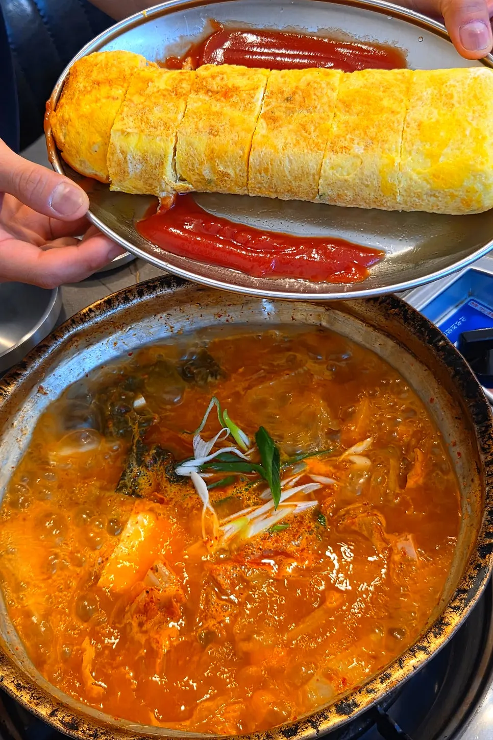 The Value Kimchi Jjigae Set for two, plated