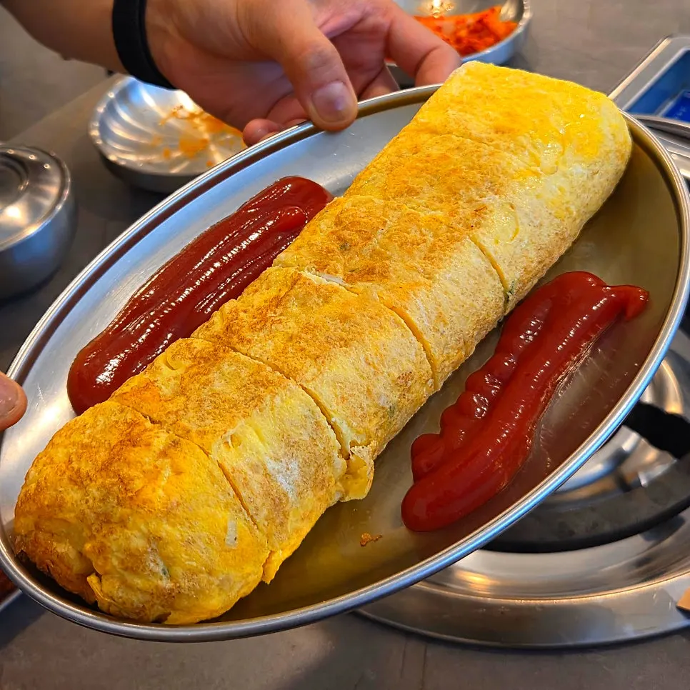 Fluffy, generously sized egg roll