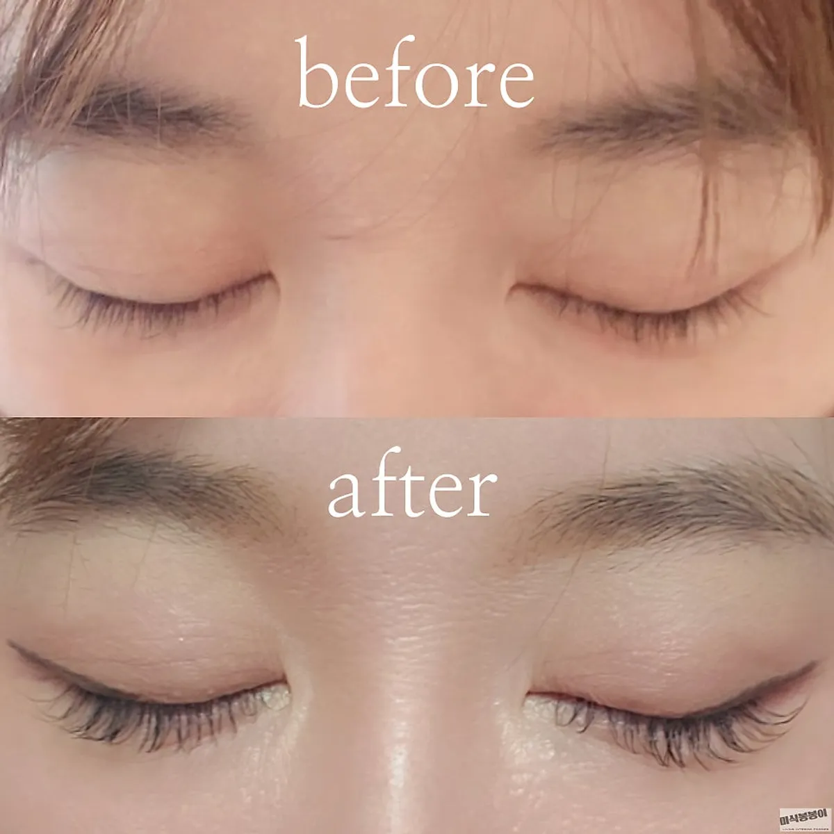 Finished lash extensions at Moodmoa Lash & Brow