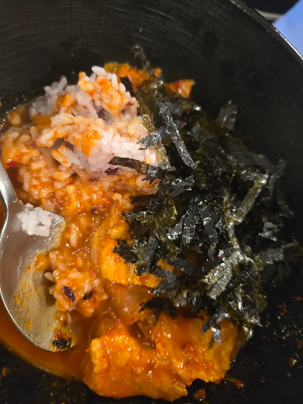 김가루밥과 김치찜 한입