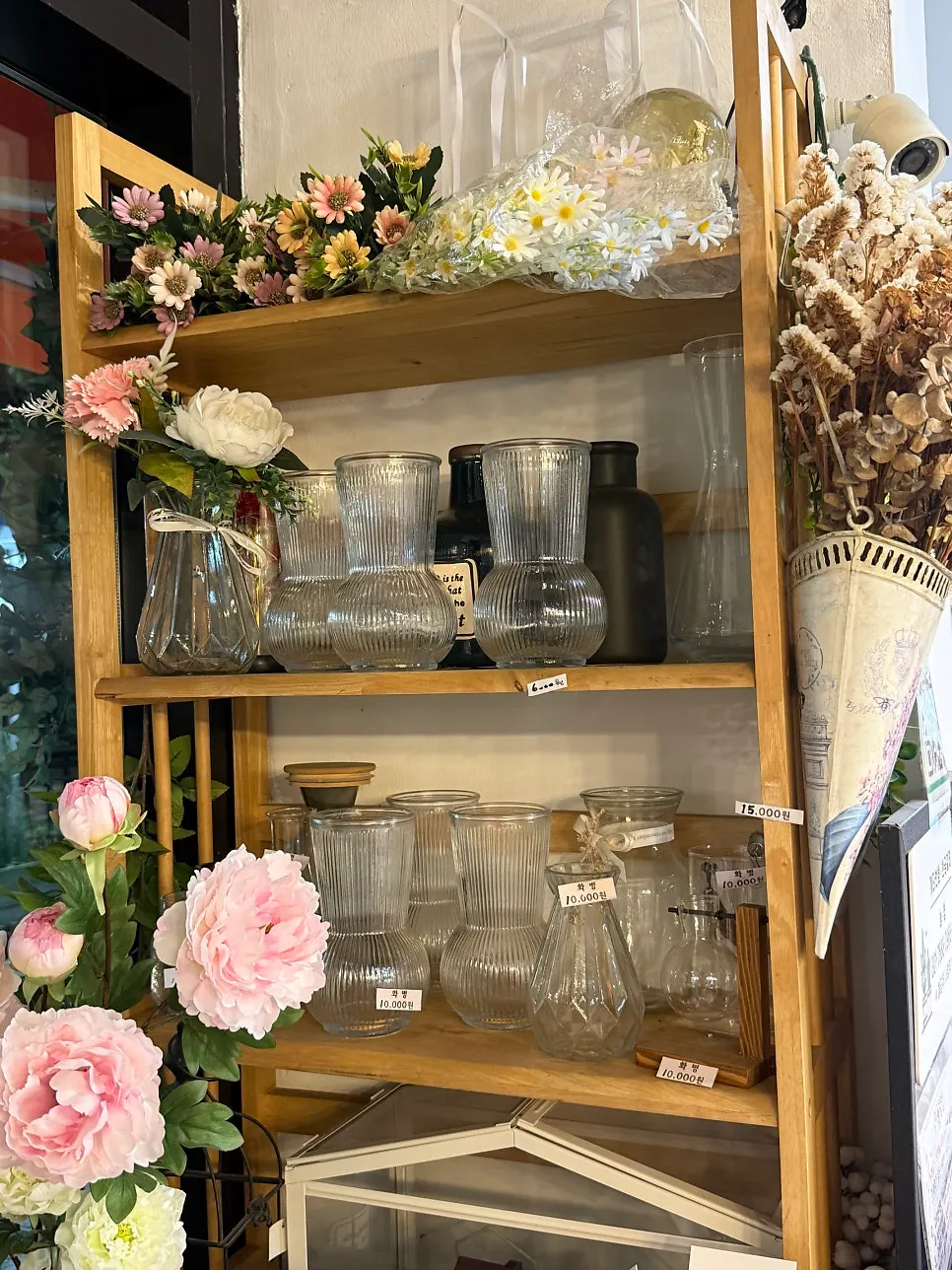Flower items available at the flower shop
