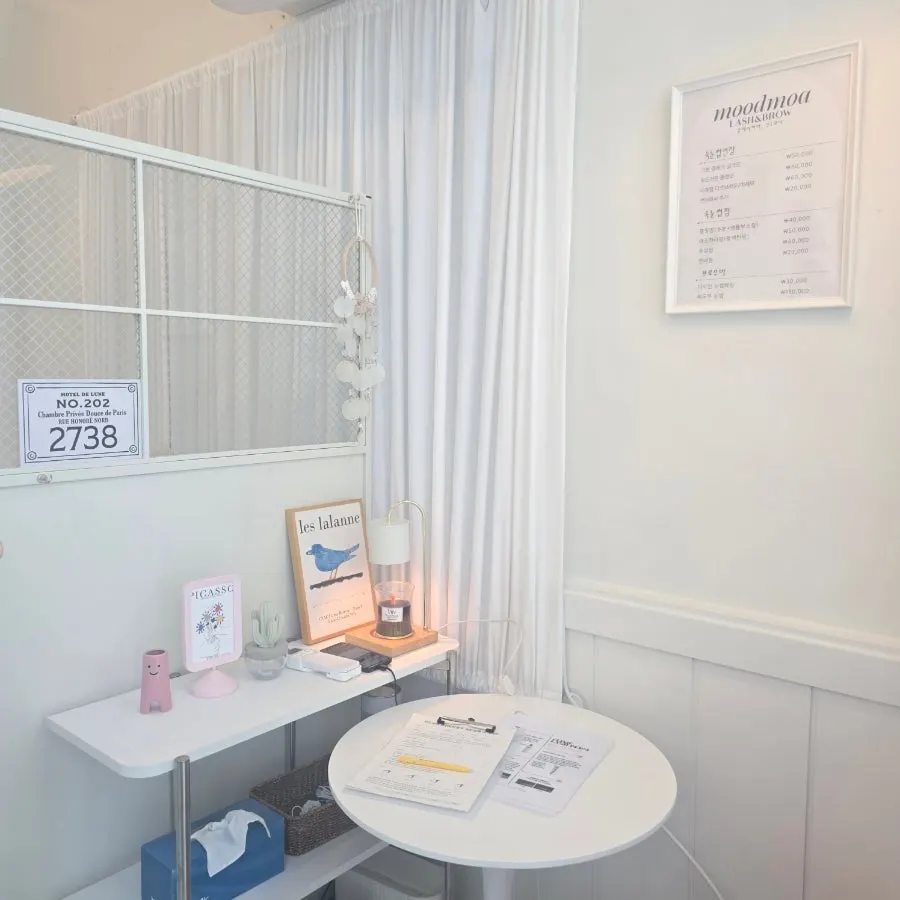 Shop interior with white-toned decor