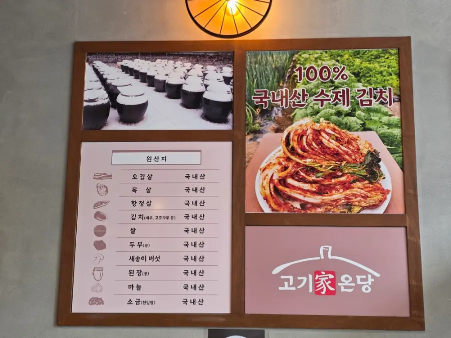 Domestic origin labeling and side dish information
