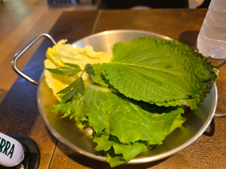 Mukguksu (acorn jelly noodles) side dish
