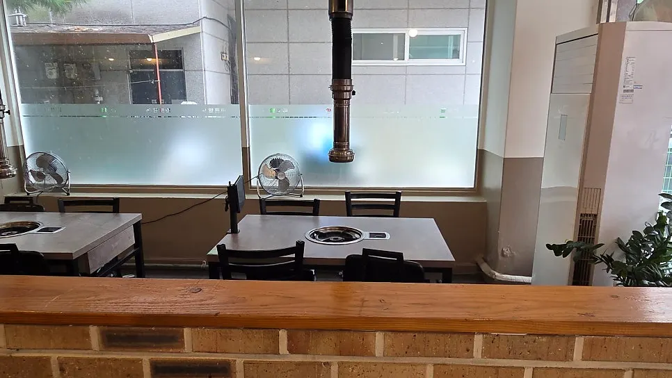 Clean, tidy dining hall and tables