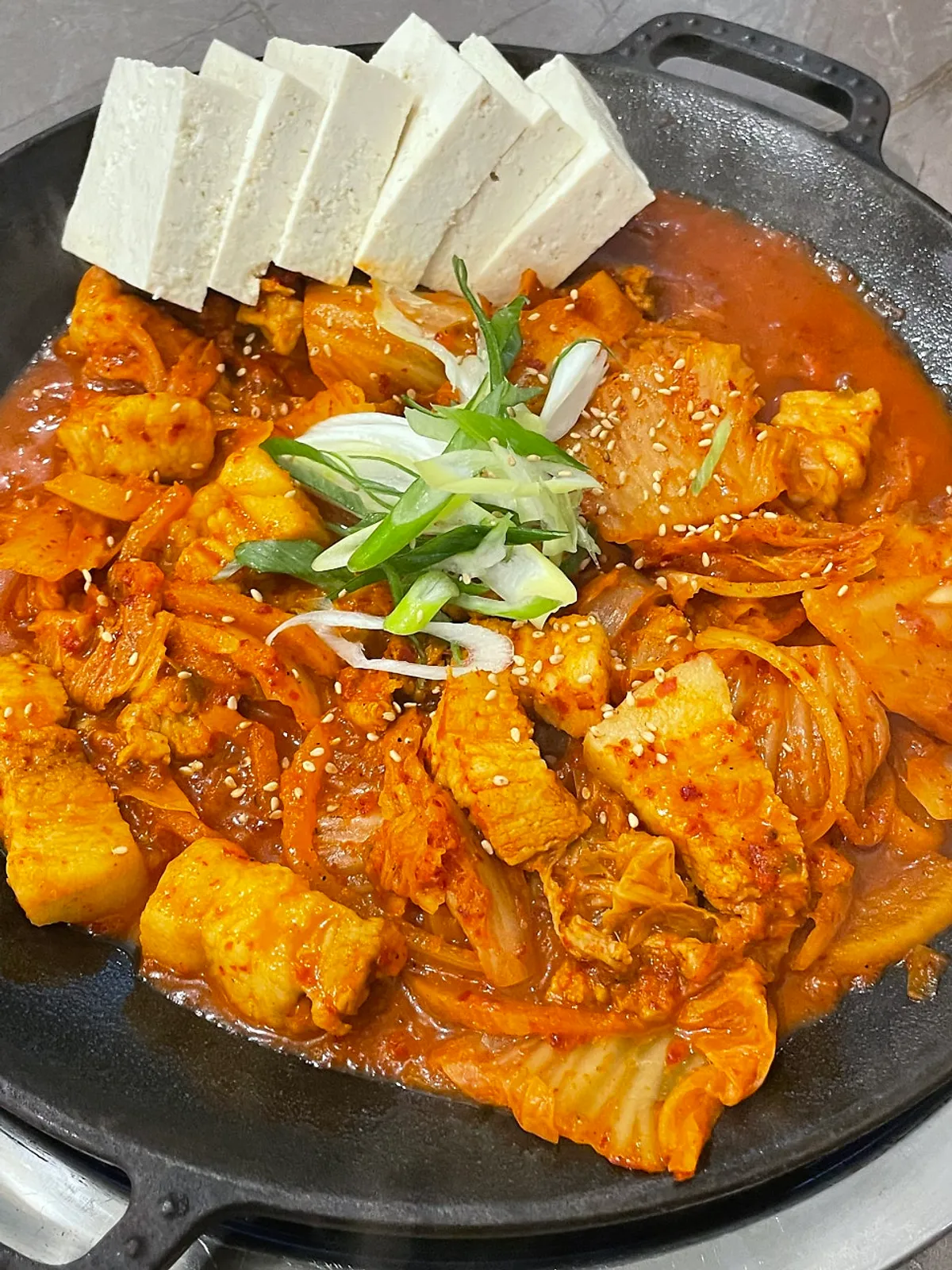 Pork belly kimchi jjim loaded with generous meat