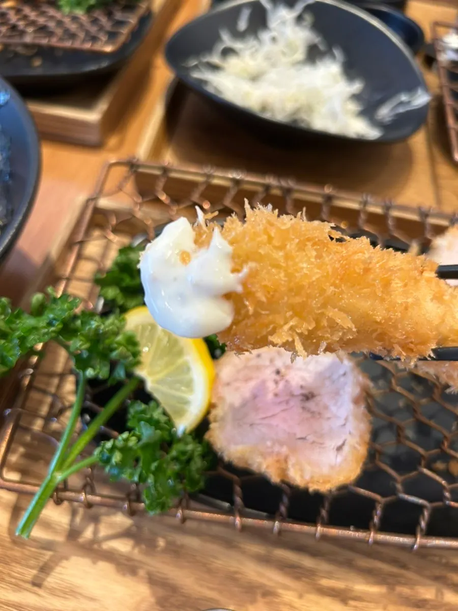 Cross-section of the chicken cutlet