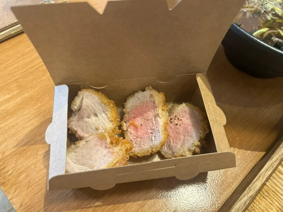 Packed leftover pork cutlets
