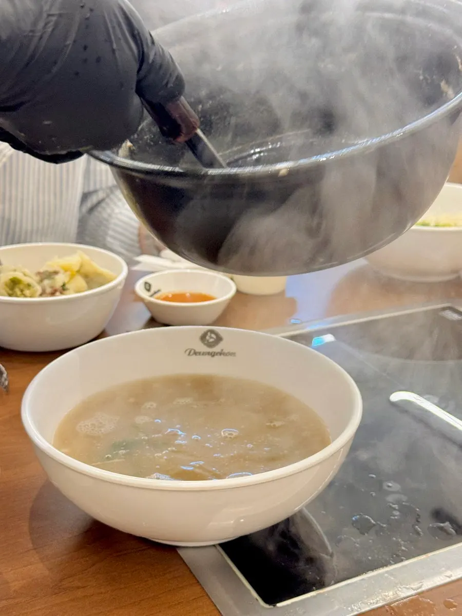 Kalguksu and fried rice course