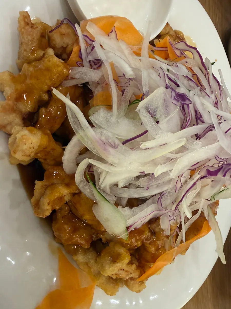 A plate of crispy-fried tangsuyuk