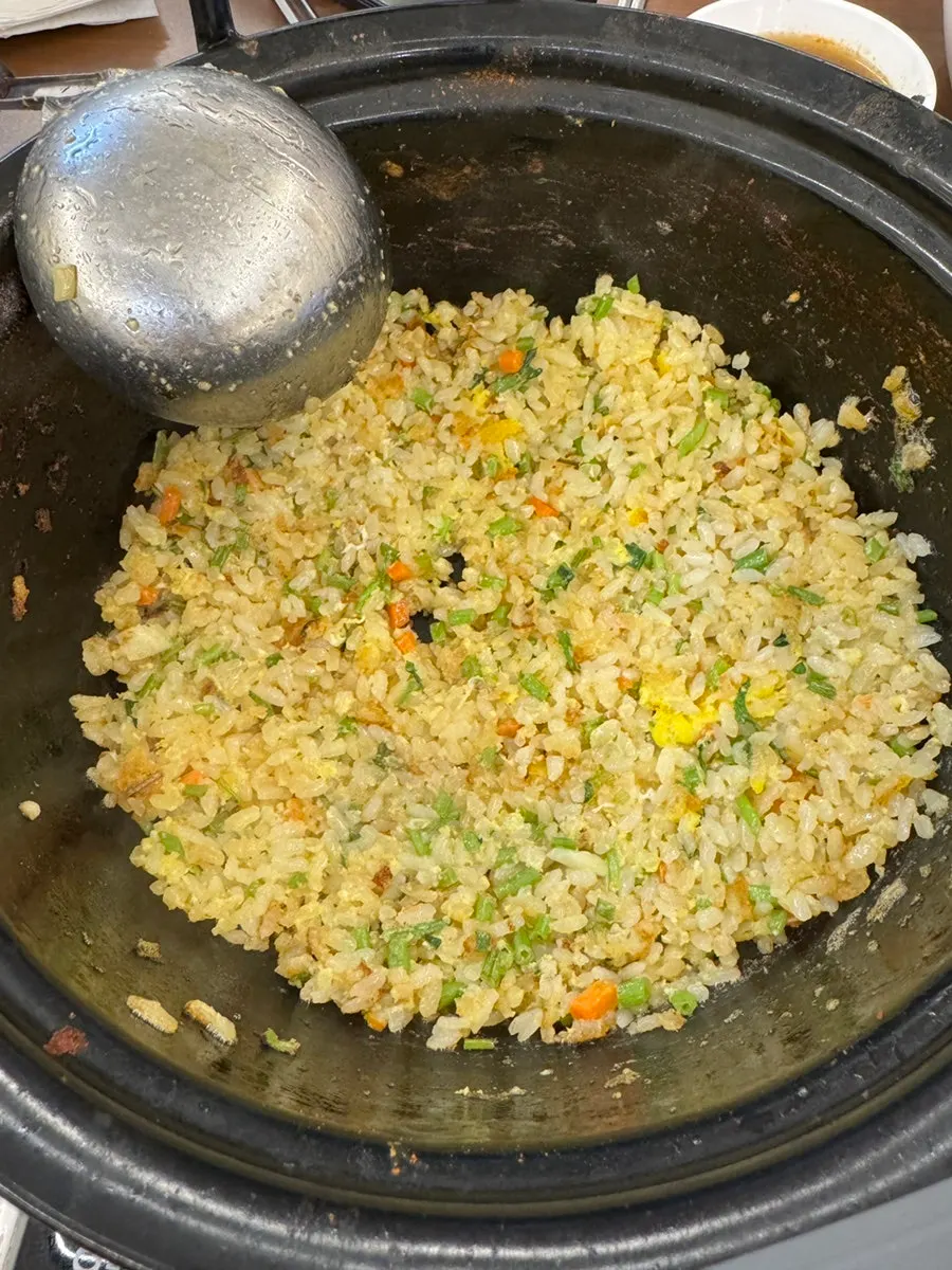 Egg fried rice served as a finish
