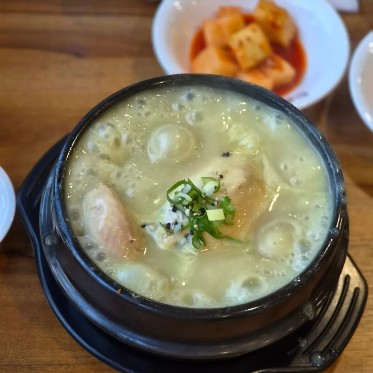 Main photo of a samgyetang spread at Dream Samgyetang in Dongtan