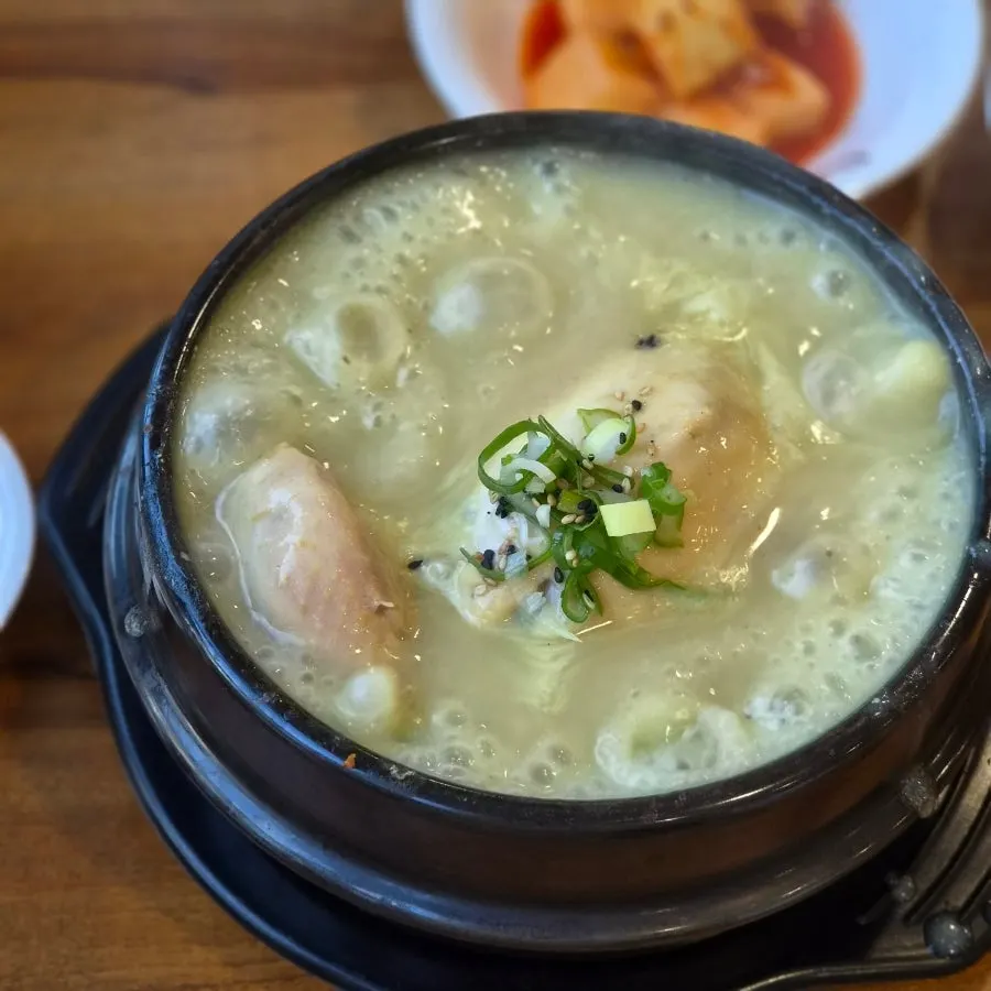 Price list for samgyetang at Dream Samgyetang