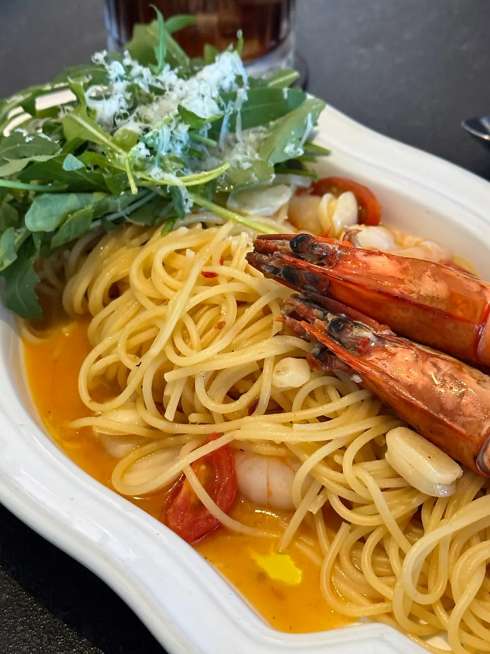 Gambas aglio e olio