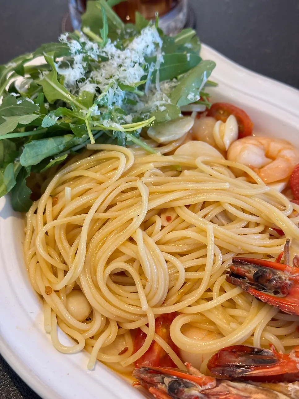 Gambas aglio e olio