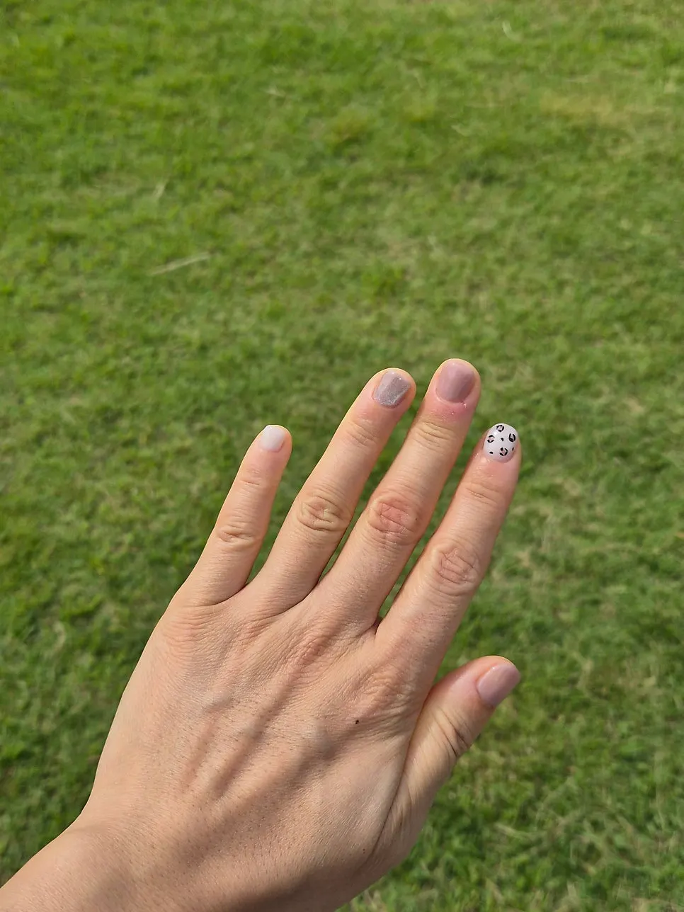 Leopard-print nails in the recommended color