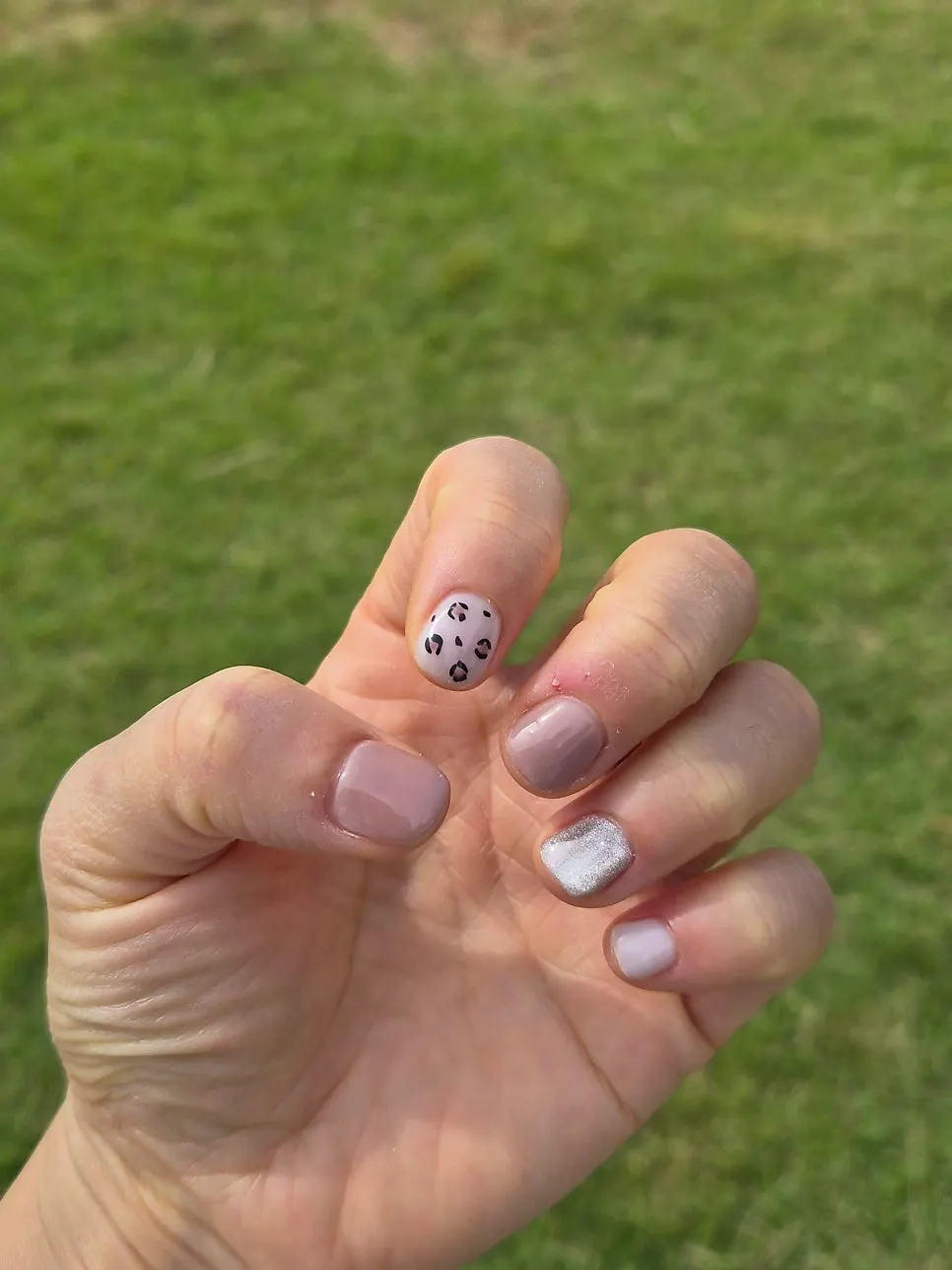 Finished leopard-print art at Green Nail