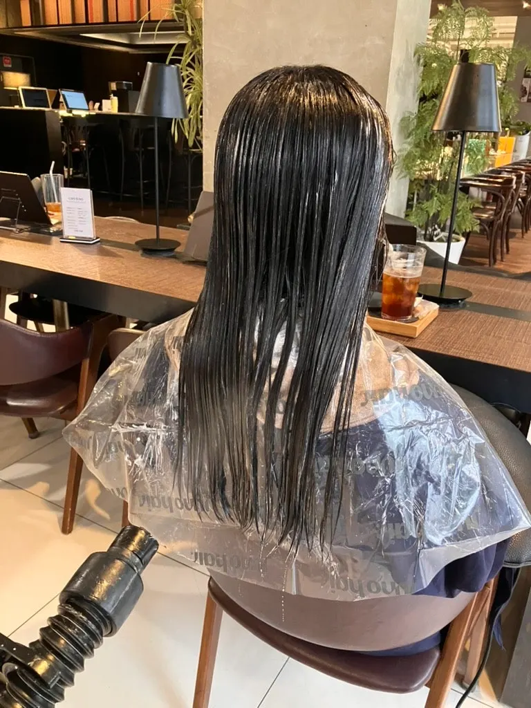 Damaged hair before treatment