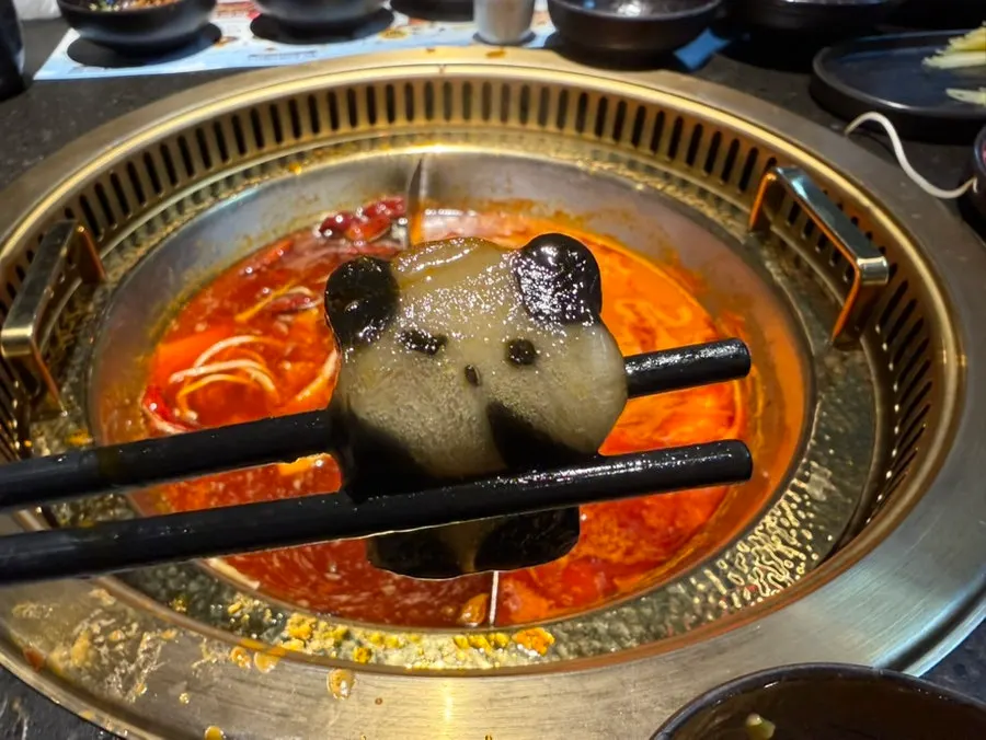 Various hotpot ingredients laid out on the table