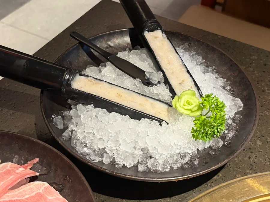House-made shrimp paste and its dedicated spatula