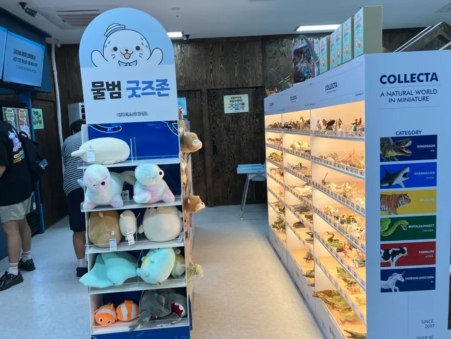 Souvenir shop shelves at Artis Theme Park