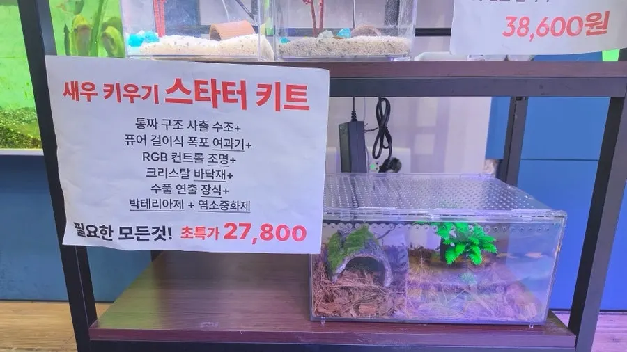 Full starter kits for raising creatures on display