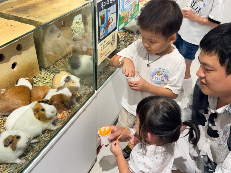 A family experience watching an animal’s reaction