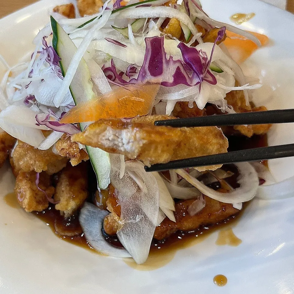 Tangsuyuk with sweet-and-sour sauce
